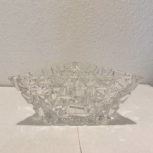 Tiffany & Co. Crystal Sierra Bowl Textured Triangular Bowl